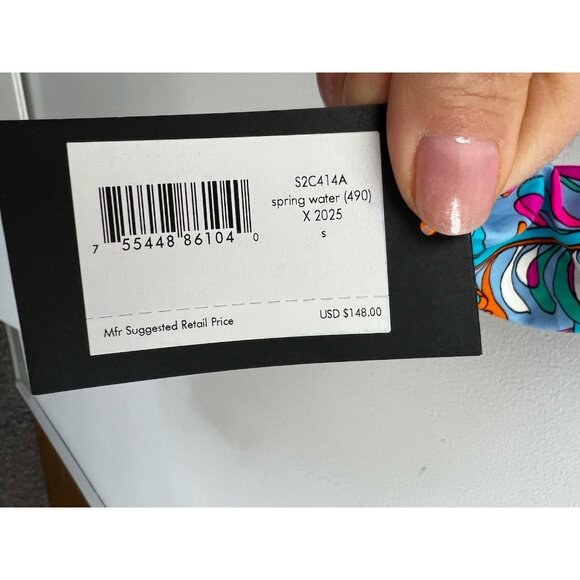 KATE SPADE Long Sleeve Swimsuit Back Zip Rash Guard Spring Water Pink Sz S NWT - Picture 3 of 9